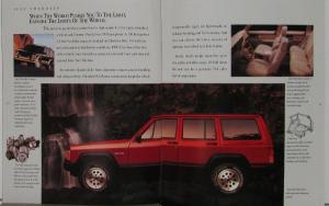 1993 Jeep Sales Brochure Original Condensed Grand Cherokee & Wagoneer & Wrangler