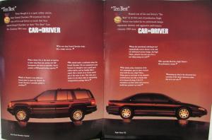 1993 Jeep Eagle Color Sales Brochure Vehicles of the Year Magazine Testimonials