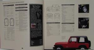 1995 Jeep Book Wrangler Cherokee & Grand Cherokee Color Sales Brochure Cat XL