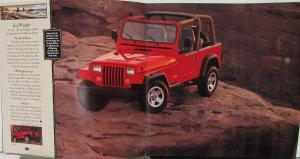 1995 Jeep Book Wrangler Cherokee & Grand Cherokee Color Sales Brochure Small