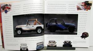 1996 Jeep Book Wrangler Cherokee & Grand Cherokee Color Sales Brochure XL Cat