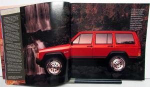 1996 Jeep Book Wrangler Cherokee & Grand Cherokee Color Sales Brochure XL Cat