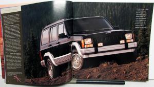 1996 Jeep Book Wrangler Cherokee & Grand Cherokee Color Sales Brochure XL Cat