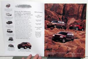 1999 Jeep Wrangler Cherokee & Grand Cherokee Color Sales Brochure