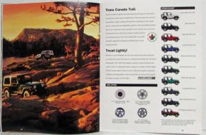 1998 Jeep TJ SE Sport Sahara Color Sales Brochure CANADIAN Market